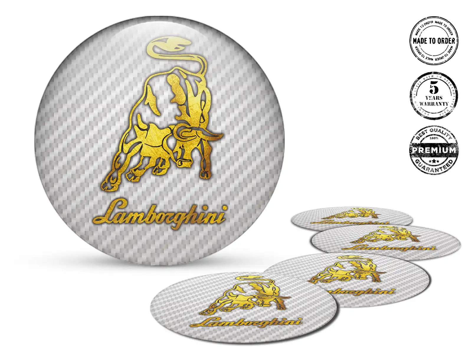 Lamborghini Emblema de Rueda Edición Pegatinas de Cúpula Premium